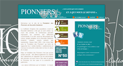 Desktop Screenshot of fondationdespionniers.org